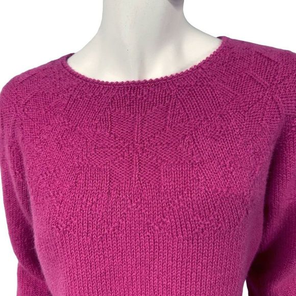 Vintage J. Crew Womens Pink Heavy Wool Sweater Size L Large - Picture 2 of 6